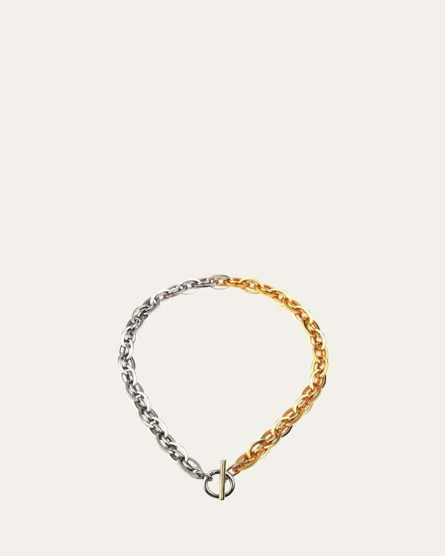 Two-Tone Fancy Links Necklace